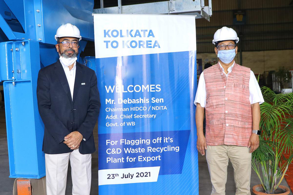 Kolkata to Korea: CDE Asia Limited exports its patented C&D Waste Recycling machine to South Korea